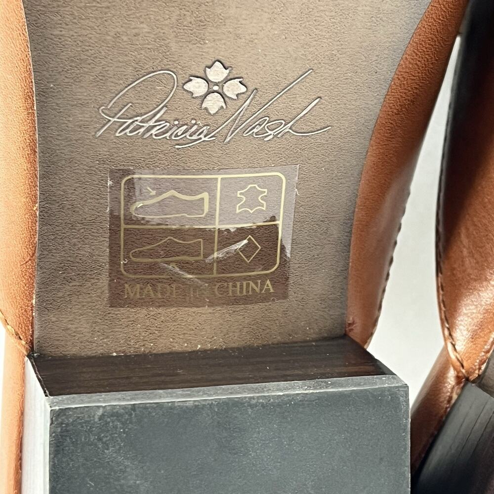 Patricia Nash Tilly Leather Mules New With Box Size 10 Chain horse bit detail - Picture 10 of 14